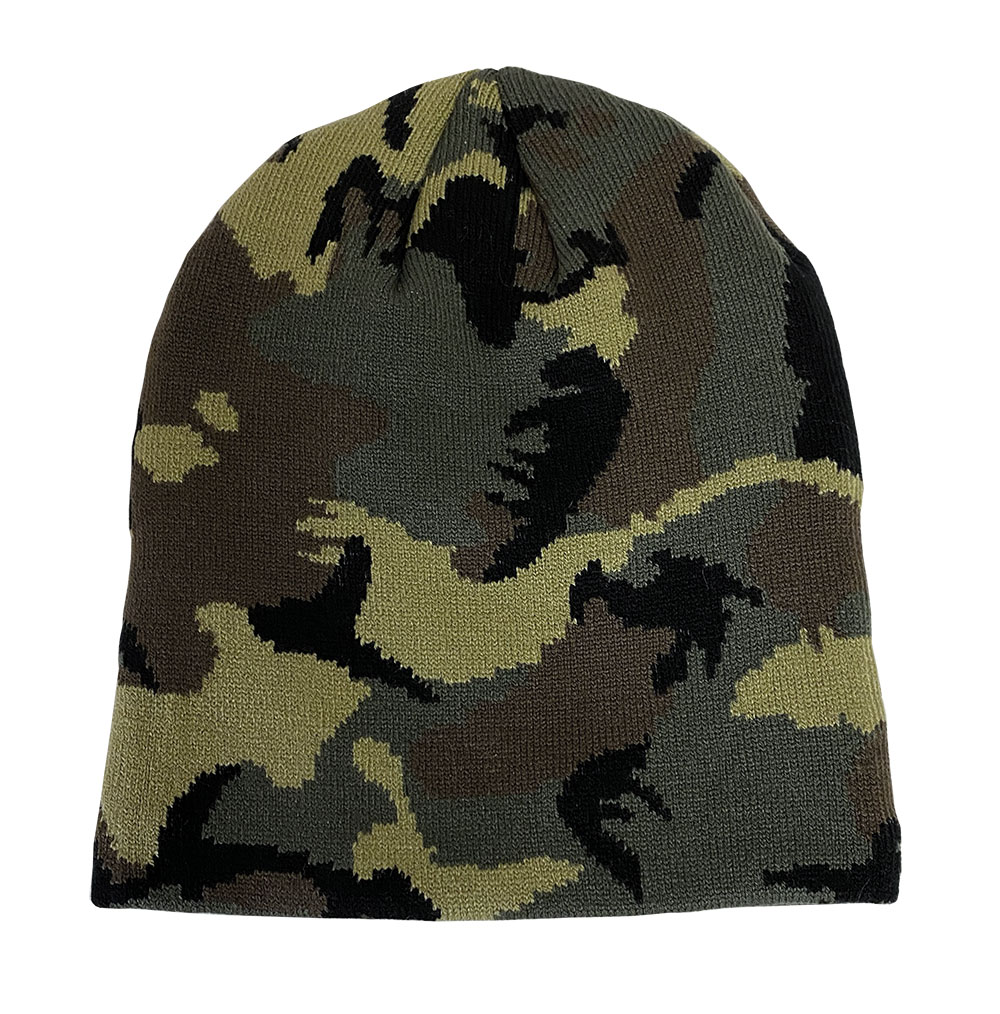 Army Crawl Kids Green Camo Acrylic Knit Beanie - Winter Hats